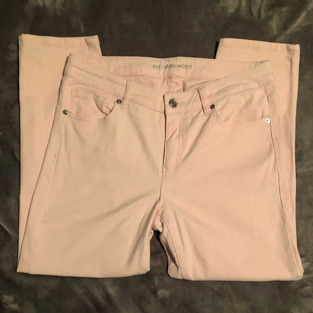 Michael Kors Cropped Skinny Pants Light Pink/Blush